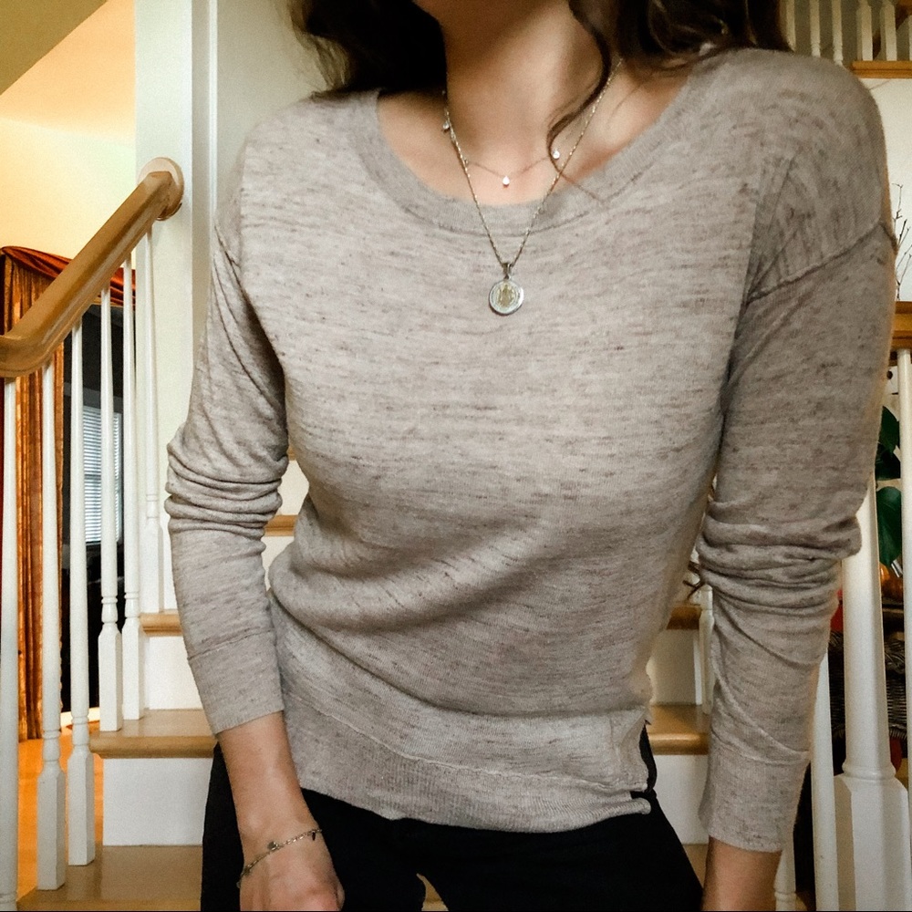 Heather brown sweater